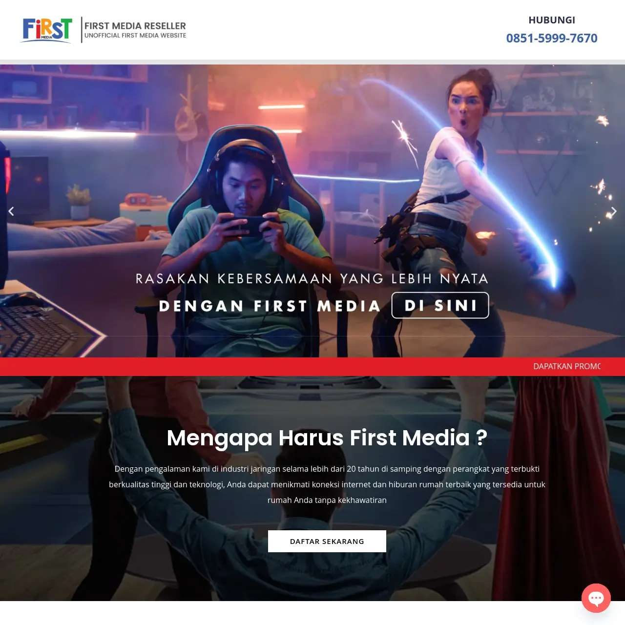 Tampilan First Media Surabaya